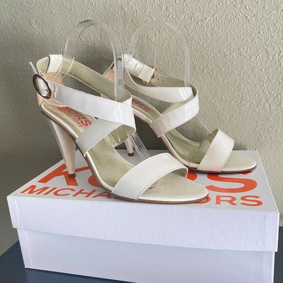 Michael Kors Shoes - Michael Kors strappy ivory/cream Naughty Women's Vanilla Patent Heels